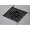 Kingston Brass BSF6360MB Watercourse Floral 4" Square Grid Shower Drain, Matte Black BSF6360MB - alternate 4